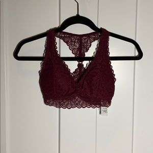 gilly hicks maroon bralette from hollister